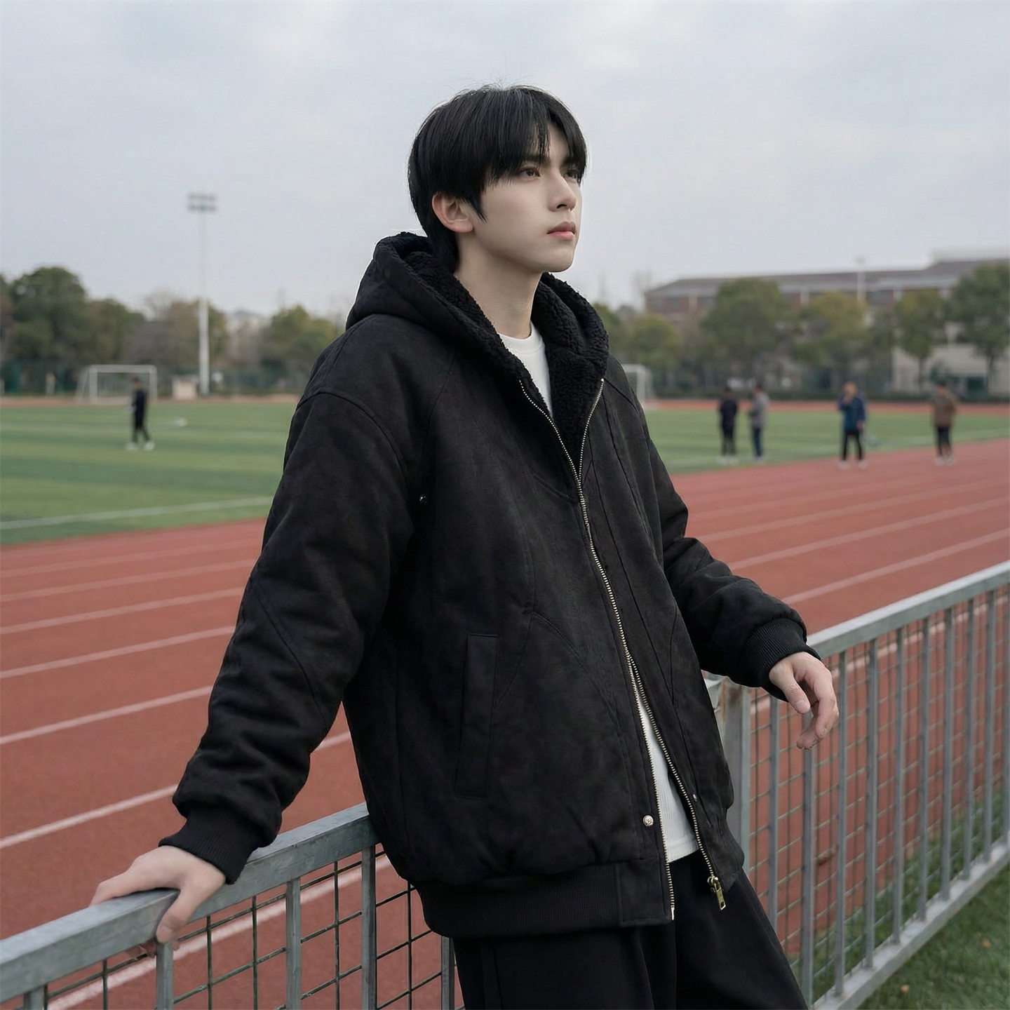 现货加绒加厚外套男潮重磅帆布水洗棉服夹克Y307-P138，男装夹克，星座1017