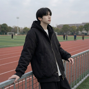 现货 加绒加厚外套男潮重磅帆布水洗棉服夹克 Y307-P138，男装夹克，星座1017