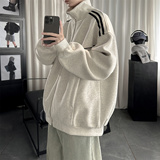 现货2026日系拼接立领夹克春秋季潮牌宽松休闲运动外套V226-P68，男装夹克，星座1017