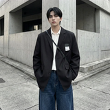 现货休闲西服男春秋宽松大码潮高级感痞帅外套西装JK342-P98，男装西服套装，星座1017