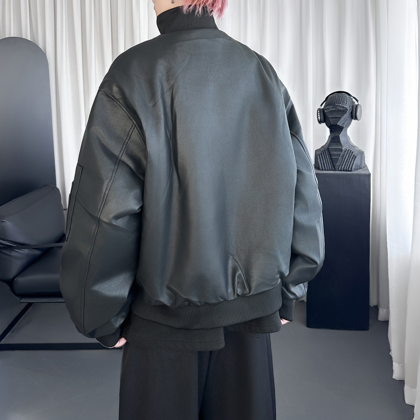 飞行员皮夹克座山雕冬季美式复古短款棉衣外套男棉服M3581-P148,男装夹克,星座1017