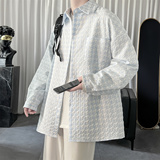 现货浮雕衬衫高级感长袖痞帅衬衣设计感薄外套FC02-P55，男装衬衫，星座1017