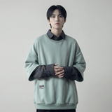 现货2026春款假两件卫衣衬衫领复古vibe格子美式外套A5613-P65，男装衬衫，星座1017