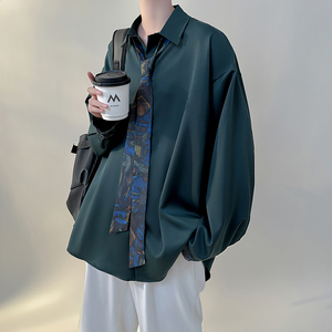 现货英伦长袖衬衫男潮流帅气港风高级感情侣衬衣 CF33-P55图片