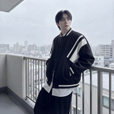现货撞色美式复古夹克棒球服流行外套W0023-P88控118加绒P100，男装夹克，星座1017