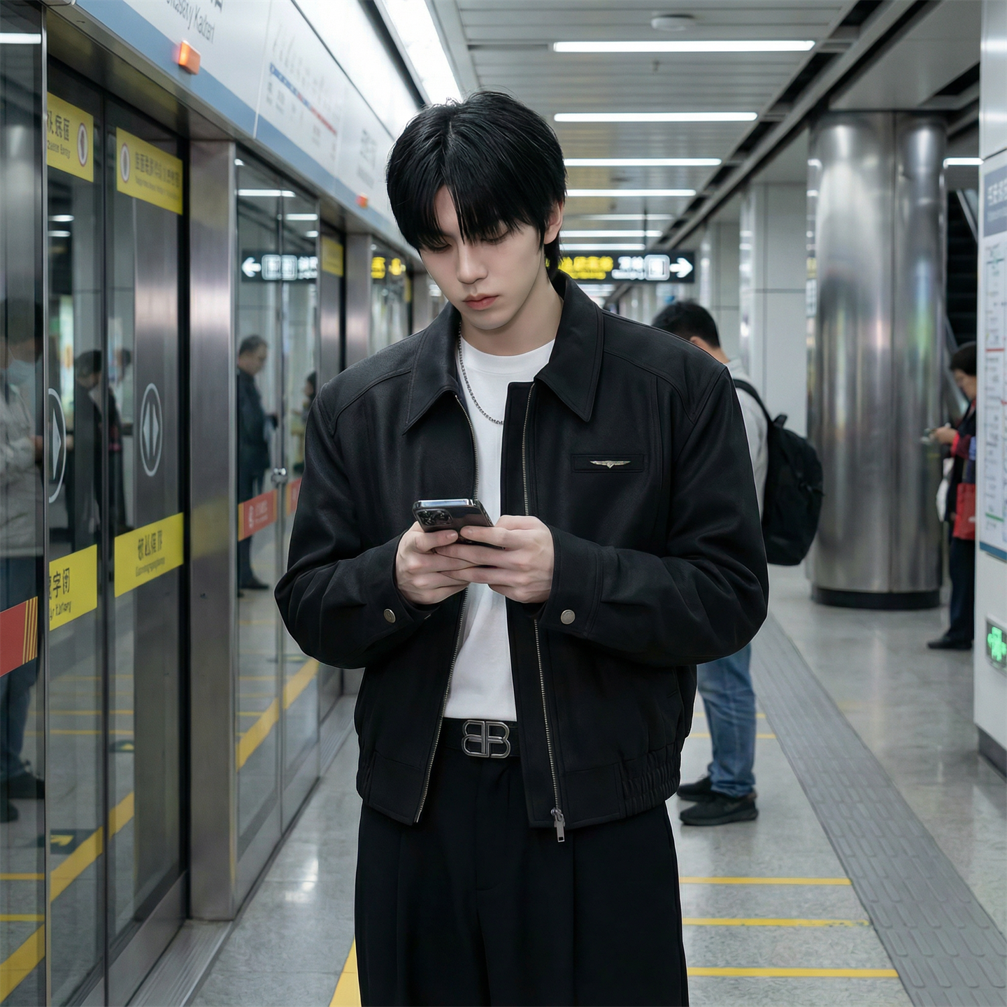 现货2025棒球领短款夹克高级感美式垫肩外套HJ7727-P90X149，男装夹克，星座1017