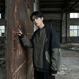 现货休闲百搭撞色拼接棒球服美式复古夹克 JK830-P80图片