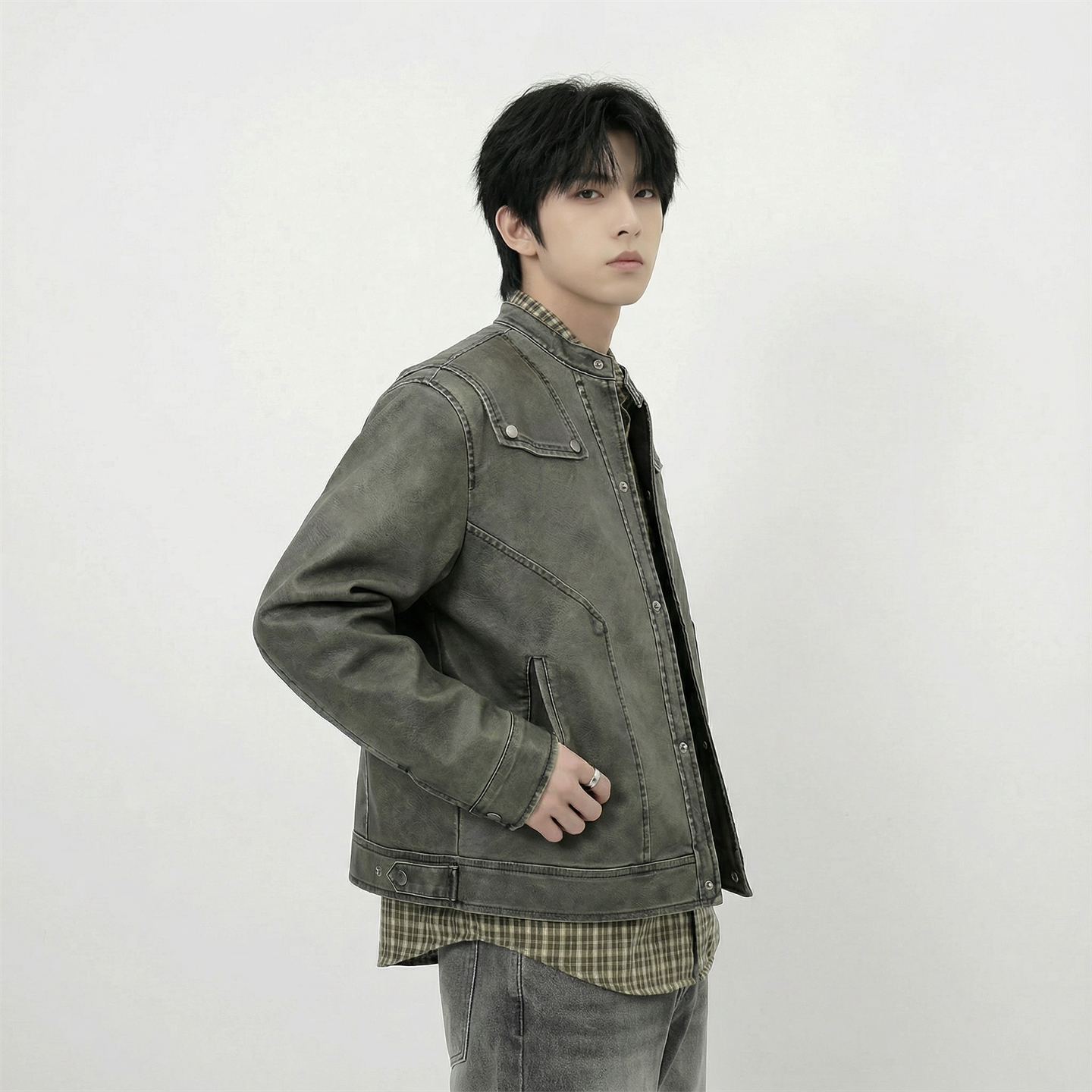 现货2026飞行夹克外套春秋薄款痞帅街头潮牌立领上衣DK568-P118，男装夹克，星座1017