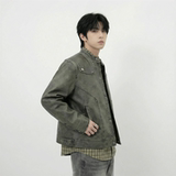 现货2026飞行夹克外套春秋薄款痞帅街头潮牌立领上衣DK568-P118，男装夹克，星座1017