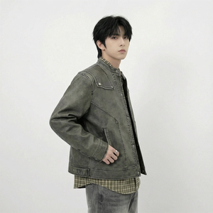 现货 2026飞行夹克外套春秋薄款痞帅街头潮牌立领上衣 DK568-P118，男装夹克，星座1017