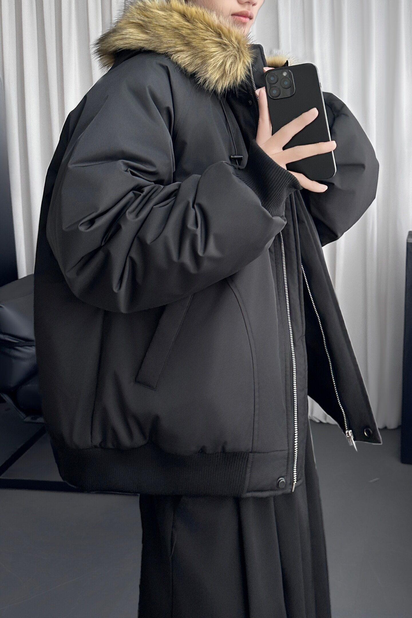 冬季新款韩版宽松加厚保暖派克服工装外套M7506-P148,男装棉衣,星座1017