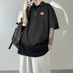 夏季新款短袖POLO衫男宽松休闲上衣学生半袖T恤 1017-TX4527-P40图片