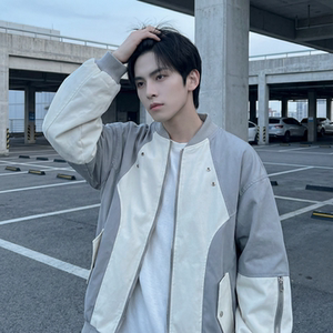 现货休闲百搭撞色拼接棒球服美式复古夹克 JK830-P80，男装夹克，星座1017