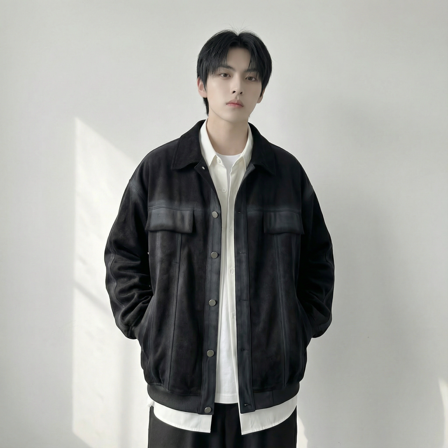 现货2026春季工装休闲夹克高级感牛仔外套JK11-P100,男装工装外套,星座1017