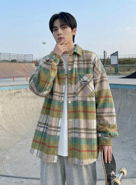 现货美式复古潮流大码格子小香风衬衫 HC45642-P55