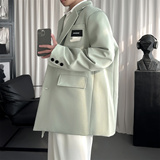 2025新款西装休闲西服男春秋宽松大码潮高级感痞帅外套JK342-P98，男装西服，星座1017