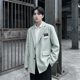 现货休闲西服男春秋宽松大码潮高级感痞帅外套西装JK342-P98，男装西服套装，星座1017