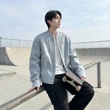 现货2026飞行夹克外套春秋薄款痞帅街头潮牌立领上衣DK568-P118，男装夹克，星座1017