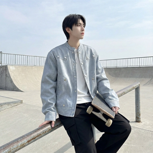 现货 2026飞行夹克外套春秋薄款痞帅街头潮牌立领上衣 DK568-P118，男装夹克，星座1017