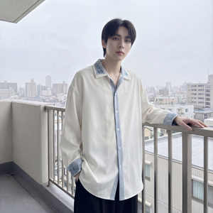 现货春款潮衬衫小众刺绣长袖衬衣新中式情侣外套 DY877-P68，男装衬衫，星座1017