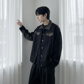 现货 P75 J46 2026春季 痞帅拼接设计感翻领夹克高级感潮流外套