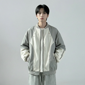 休闲百搭撞色拼接棒球服美式复古夹克 JK830-P80图片