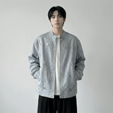 现货2026飞行夹克外套春秋薄款痞帅街头潮牌立领上衣DK568-P118，男装夹克，星座1017