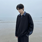 现货春季新款翻领高级感衬衫领上衣长袖卫衣男装潮WY212-P68，男装衬衫，星座1017