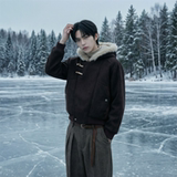 现货斜门襟牛角扣毛里新款座山雕毛呢外套W2029-P138，女装短外套，星座1017