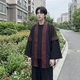 现货春秋风蟒纹印花拼接男士道袍汉服D3206-P78，男装民族服装，星座1017