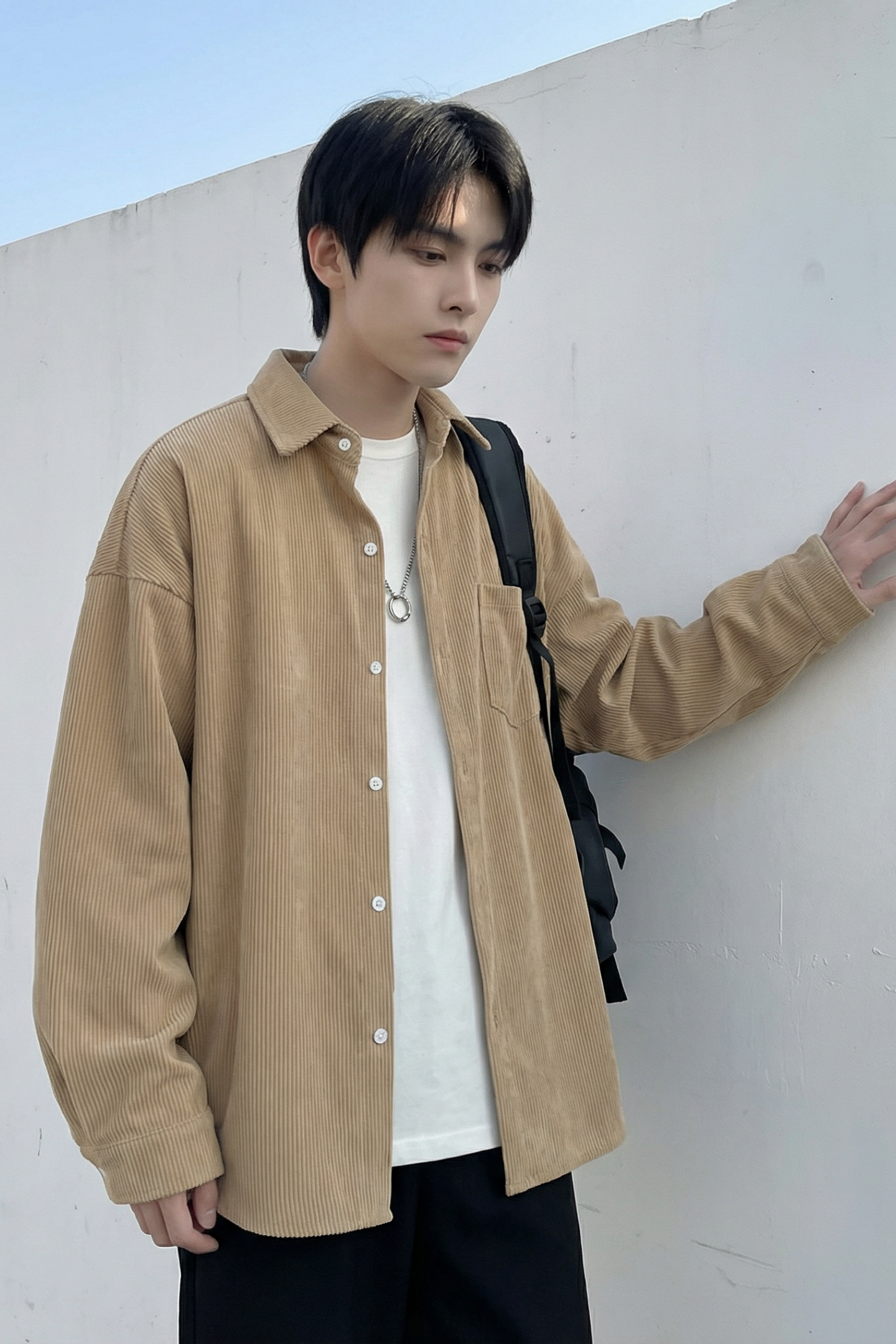 现货灯芯绒高级感长袖衬衫男休闲衬衣外套C963-P48,男装衬衫,星座1017