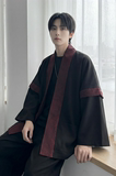 现货春秋风蟒纹印花拼接男士道袍汉服D3206-P78，男装民族服装，星座1017