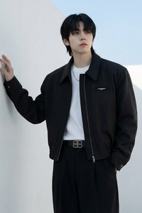 现货 2025棒球领短款夹克高级感美式垫肩外套 HJ7727-P90 X149图片