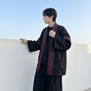 现货 春秋风蟒纹印花拼接男士道袍汉服 D3206-P78，男装民族服装，星座1017