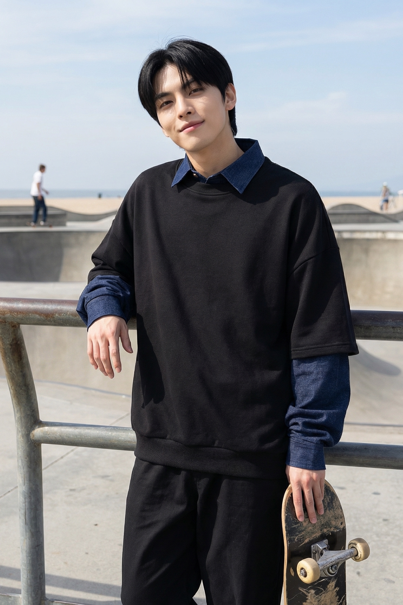 2026春款假两件卫衣衬衫领复古vibe格子美式外套CR447-P68,男装衬衫,星座1017