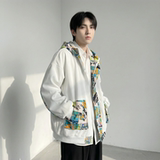 现货春款潮流涂鸦拼接夹克开衫连帽外套WT23-P75控96，男装夹克，星座1017