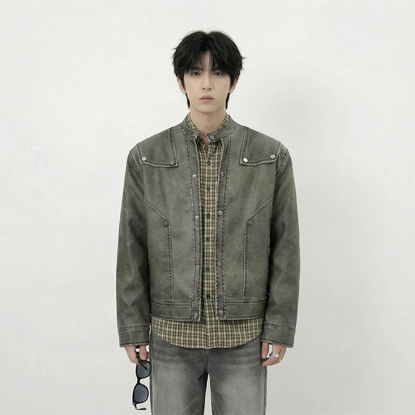 现货2026飞行夹克外套春秋薄款痞帅街头潮牌立领上衣DK568-P118，男装夹克，星座1017