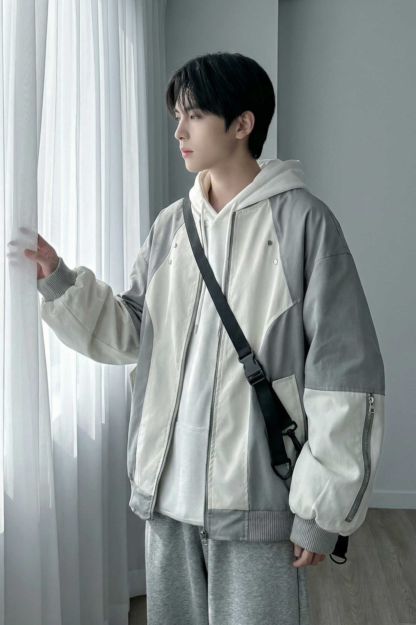 现货休闲百搭撞色拼接棒球服美式复古夹克JK830-P80,男装夹克,星座1017