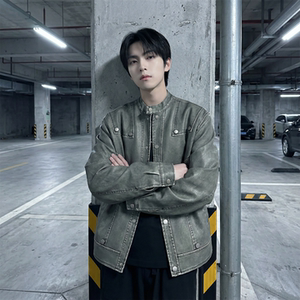 现货 2026飞行夹克外套春秋薄款痞帅街头潮牌立领上衣 DK568-P118，男装夹克，星座1017