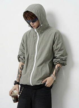 现货防晒衣休闲运动长袖上衣薄款速干外套#夹克男 FS011-P35