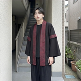 现货春秋风蟒纹印花拼接男士道袍汉服D3206-P78，男装民族服装，星座1017