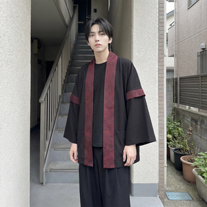 现货 春秋风蟒纹印花拼接男士道袍汉服 D3206-P78图片