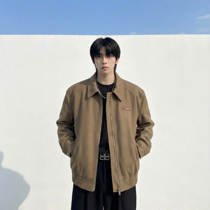 现货棒球领短款夹克高级感美式垫肩外套 HJ7727-P90 X149图片