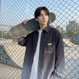 2026现货渐变长袖衬衫水洗褶皱宽松潮流休闲衬衣DS651-P58，男装衬衫，星座1017