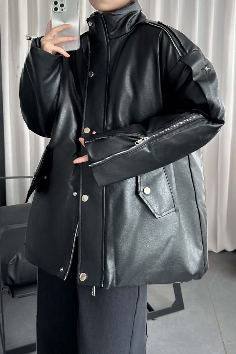 美式高街小众个性侧拉链设计棉衣外套潮MF142-P138控168,男装棉衣,星座1017