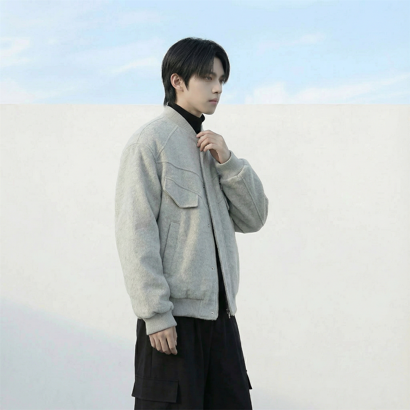 现货美式毛呢夹克棉服加厚高级痞帅夹棉棒球服短款外套Q955-P138,男装夹克,星座1017