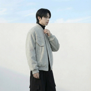 现货美式毛呢夹克棉服加厚高级痞帅夹棉棒球服短款外套 Q955-P138图片