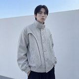 现货美式复古加厚休闲外套韩版宽松立领短款外套GK801-P118，女装短外套，星座1017