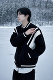 现货撞色美式复古夹克棒球服流行外套W0023-P88控118加绒P100，男装夹克，星座1017