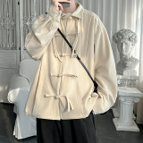 港风宽松汉服唐装打底风长袖衬衫DS64-P60，男装T恤，星座1017